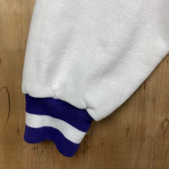 Vintage 90s LA Loving GOLF Sweatshirt XL White Purple USA Made Embroidered - Picture 4 of 12